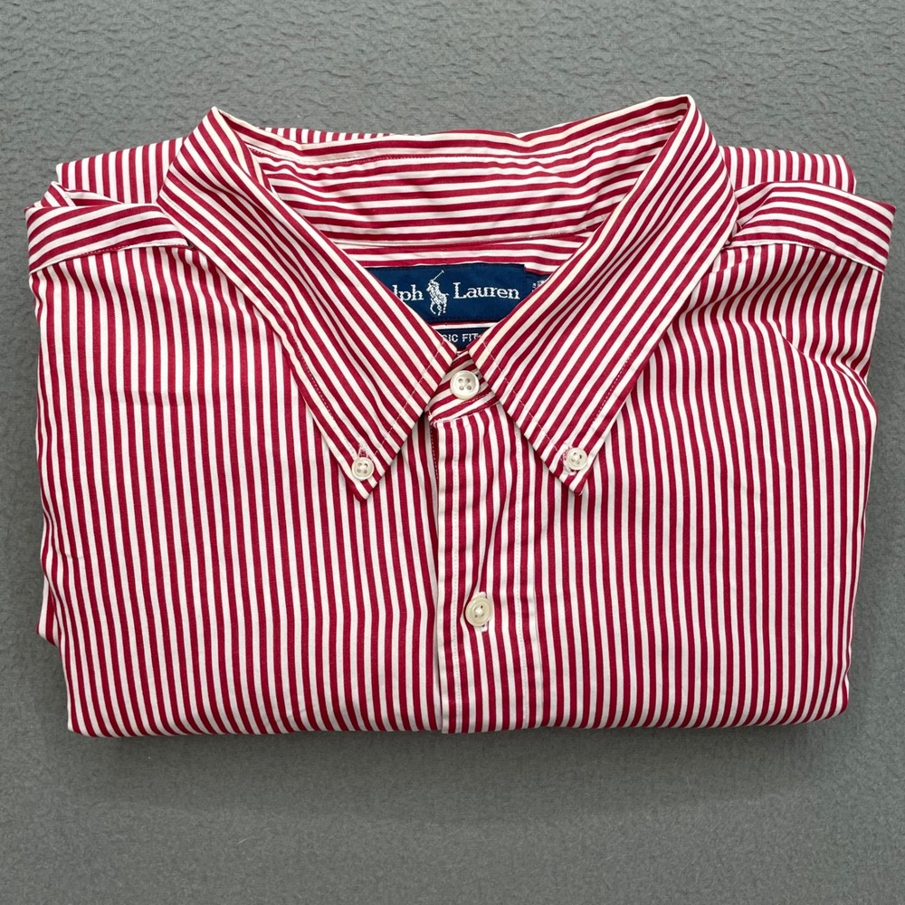 Ralph Lauren Men Button Down candy Striped OldMoney 3XLT Classic Preppy Shirt
